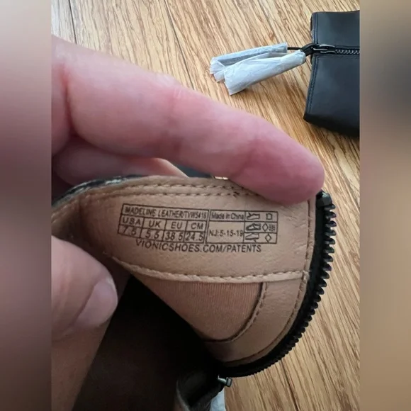 Vionic Black Ankle Boots with Tassel Detail - Picture 5 of 6